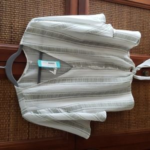 Tie front blouse